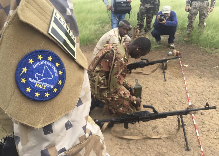 Latvian EUTM Soldier during training
